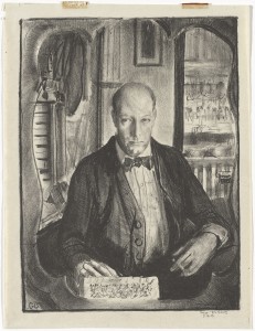 Self Portrait (1921, lithograph, 10½