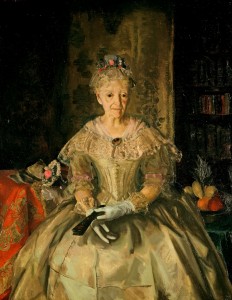 Mrs. T in Cream Silk, No. 1 (1919, oil on canvas, 48