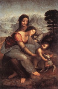 Leonardo da Vinci, The Virgin and Child with St. Anne (c. 1508, oil on wood, 66