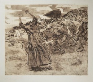 Uprising (1902-03, etching on heavy beige wove paper. 20¼