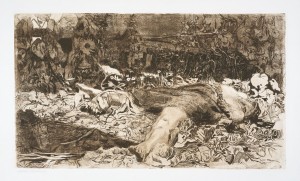 Raped (Vergewaltigt) (1907/08, etching on heavy cream wove paper, 11¾