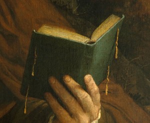 Fra Gregorio, detail of book