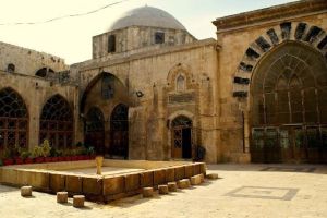 View of Interior Courtyard, Madrasa al-Halawiyya, Aleppo, Syria. Photo taken no later than 2012.